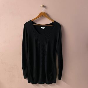 Liz Lange Maternity for Target Black Ribbed Pullover Sweater Size XXL GUC